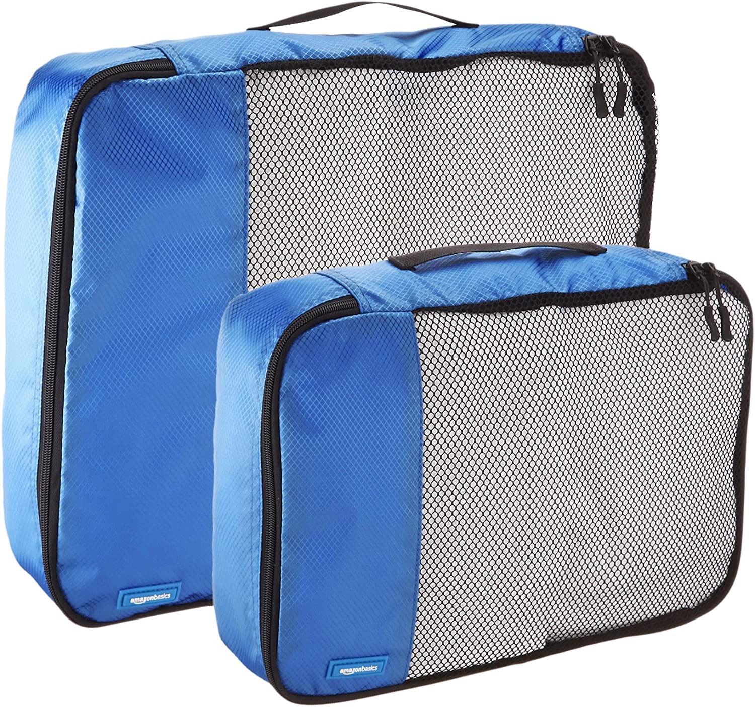 Basics 4 Piece Packing Travel Organizer Cubes Set - Medium， Sky Blue - Image 6